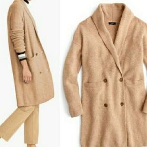 J Crew double breasted cardigan tan wool blend pockets M
